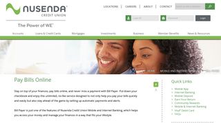 Online Bill Pay Service & Banking | Nusenda Credit Union