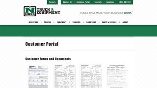 Customer Portal | Nuss Truck and Equipment