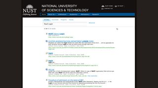 Search Results : Nust Login