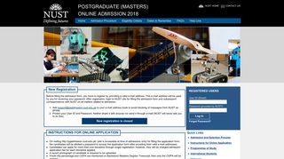 Postgraduate (Masters) Online Admission 2018 Nust Home Contact ...