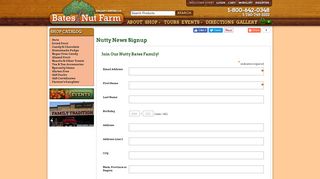 Nutty News Signup - Bates Nut Farm