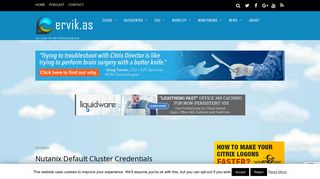 Nutanix Default Cluster Credentials | Ervik.as - EUC, HCI, Cloud and ...