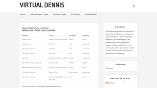 Nutanix Default Cluster Credentials – Virtual Dennis