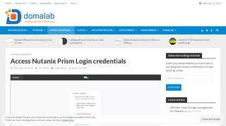 Access Nutanix Prism Login credentials » domalab