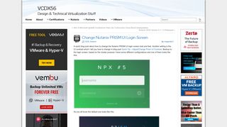 Change Nutanix PRISM UI Login Screen – VCDX56