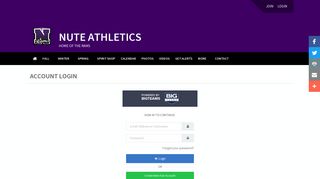 Account Login - Nute Athletics