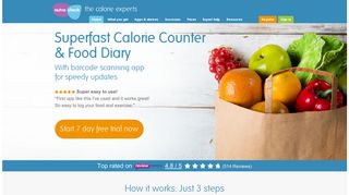 Nutracheck: Top rated calorie counter website and app