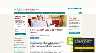 Online Weight Loss Diet Program Reviews - Weight Loss Resources ...