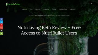NutriLiving Beta Review - Free Access to NutriBullet Users