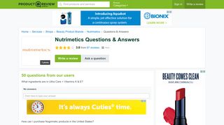 Nutrimetics Questions & Answers - ProductReview.com.au