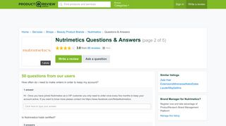Nutrimetics Questions & Answers (page 2) - ProductReview.com.au