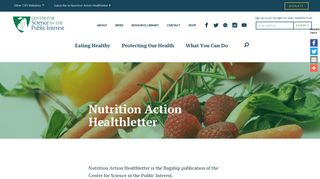 Nutrition Action Healthletter | Center for Science in the Public Interest
