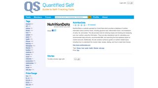 Quantified Self Guide - NutritionData