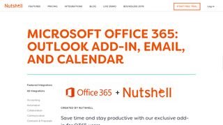 Microsoft Office 365 Integration with Nutshell | CRM Integrations