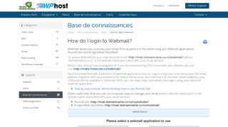How do I login to Webmail? - Base de connaissances - Cheeky ...