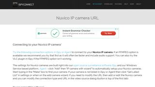 Connect to Nuvico IP cameras