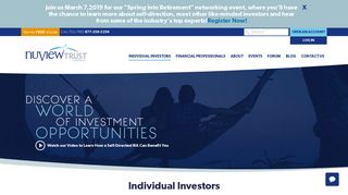 Self-Directed IRAs for Individual Investors | NuView Trust