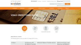 Visa Credit Card Rates | Nuvision Credit Union