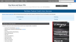 NuVision Federal Credit Union Services: Savings, Checking, Loans