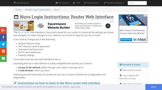 Nuvo Login: How to Access the Router Settings | RouterReset