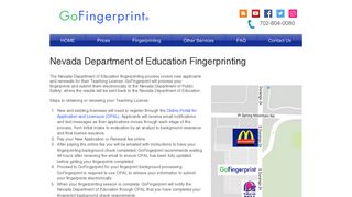 Nevada Department of Education Fingerprinting | CCSD Teacher