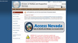 SNAP - DWSS - State of Nevada