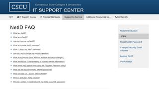 IT Support Center - NetID | Connecticut State Colleges & Universities