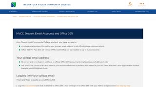 How to Set up your NVCC student email and Office 365
