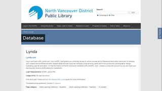 Lynda | North Vancouver District Public Library