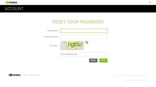 Reset Password | NVIDIA Account | NVIDIA