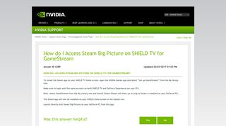 How do I Access Steam Big Picture on SHIELD TV for GameStream
