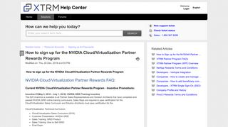 How to sign up for the NVIDIA Cloud/Virtualization Partner Rewards ...