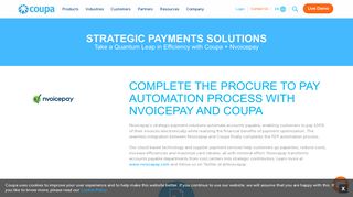 Nvoicepay + Coupa Partnership | Strategic Payment Solutions | Coupa ...