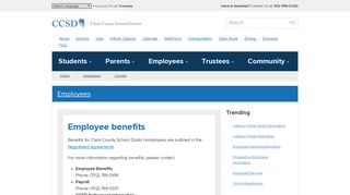 Employee Benefits | Current Employees | Clark County School District