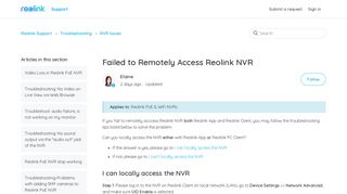 Failed to Remotely Access Reolink NVR – Reolink Support