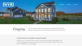 Financing at Ryan Homes, NVHomes, and Heartland Homes - NVR, Inc.