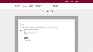 Loan Status - NVR Mortgage