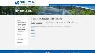 Tenant Login - NorthWest Healthcare Properties