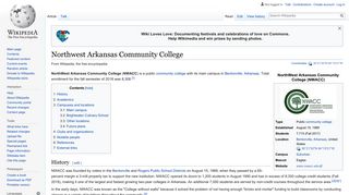 Northwest Arkansas Community College - Wikipedia