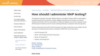 How should I administer MAP testing? – Summit Learning