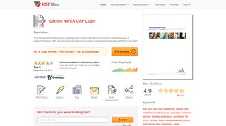 Fillable Online NWEA UAP Login Fax Email Print - PDFfiller