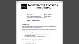 NWFSC Parking Permits - Home