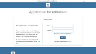 NWLTC | Login - Application for Admission