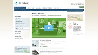 NW Natural Manage Your Bill - NW Natural