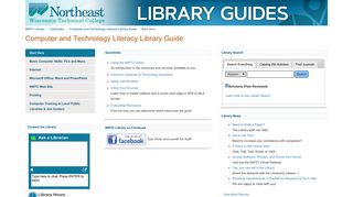 NWTC Web Site - Computer and Technology Literacy Library Guide ...