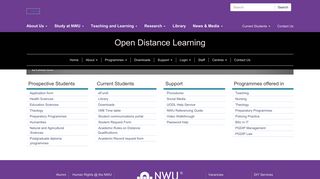 Distance | NWU | North-West University