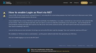 How to enable Login as Root via NX? - Experts Exchange