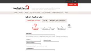 Register - User account | New York Cares