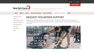 Request Volunteer Support | New York Cares