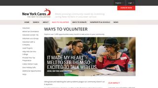 Ways to Volunteer | New York Cares
